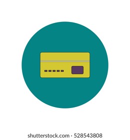 Vector illustration in flat design of bank card