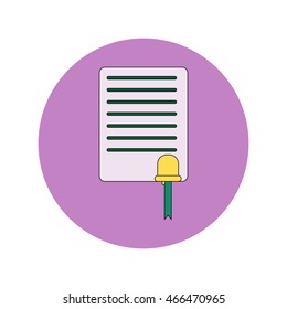 Vector illustration in flat design of blank and bell