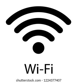 Vector illustration flat design blue wireless icon. Wi-Fi symbol, sign. WiFi