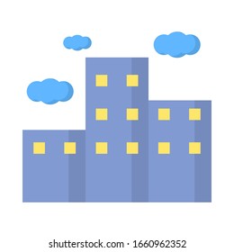 vector illustration flat design building icon logo