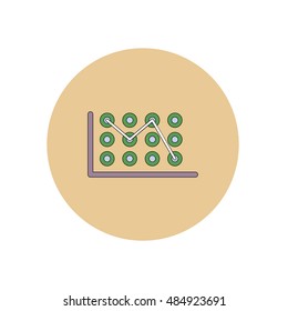 Vector illustration in flat design of business statistics
