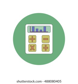 Vector illustration in flat design of calculator