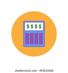 Vector illustration in flat design of calculator