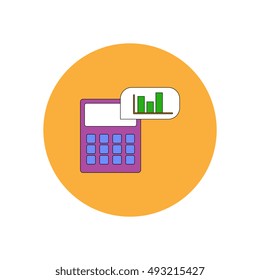Vector illustration in flat design of calculator