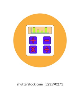 Vector illustration in flat design of calculator