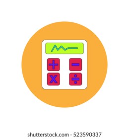 Vector illustration in flat design of calculator