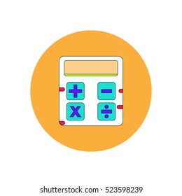 Vector illustration in flat design of calculator