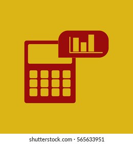 Vector illustration in flat design of calculator