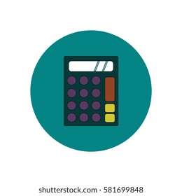 Vector illustration in flat design of calculator