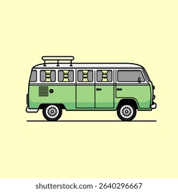 vector Illustration flat design camping van