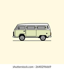 vector Illustration flat design camping van