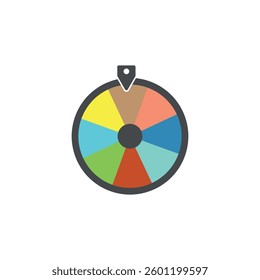 Vector illustration flat design circle round lucky gift.