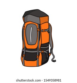 vector illustration flat design climbing bag isolated white background