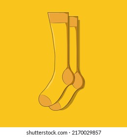 Vector illustration flat design colorful socks .Textile warm clothes socks pair cute decoration wool winter clothing. Sport season collection.