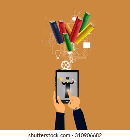 Vector illustration flat design concepts of education.