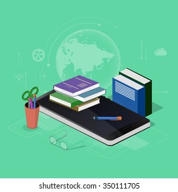 Vector illustration flat design concepts of education.