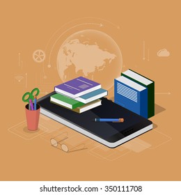 Vector illustration flat design concepts of education.