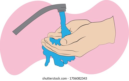 Vektorillustration Illustration flaches Design von Covid-19, früher bekannt als Corona Virus Sensibilisierungskampagne und zu ergreifende Maßnahmen
