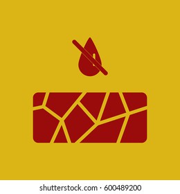 Vector illustration in flat design of cracked earth and drought