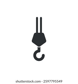 vector illustration of the flat design of a crane or simple hook.