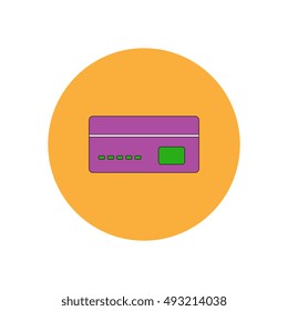 Vector illustration in flat design of credit card