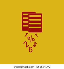 Vector illustration in flat design of documents and numbers