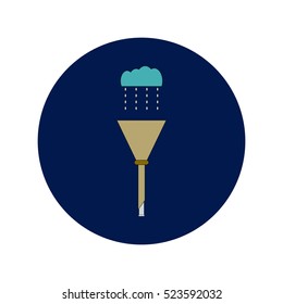 Vector illustration in flat design of drain pipe
