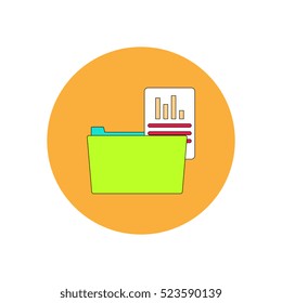 Vector illustration in flat design of file and folder