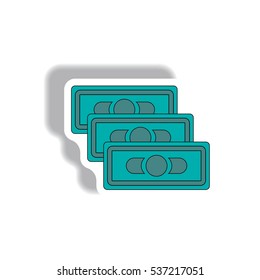 Vector illustration in flat design of financial vouchers