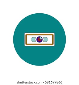 Vector illustration in flat design of financial voucher and business pie chart