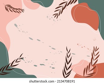 Ilustración vectorial del fondo de la plantilla floral de diseño plano