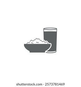 vector illustration of flat design of food and beverage templete.
