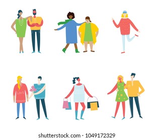 Tourist Characters Young Couple Family Tourists Stock Vector (Royalty ...