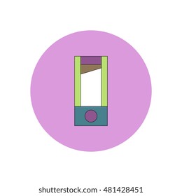 Vector illustration in flat design Halloween icon Guillotine