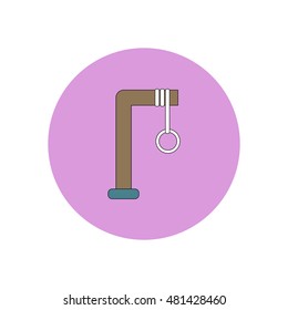 Vector illustration in flat design Halloween icon Gallows