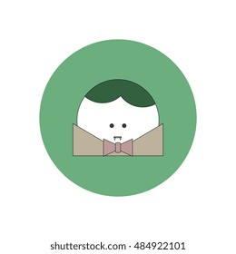 Vector illustration in flat design Halloween icon Vampire Dracula