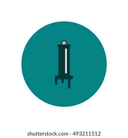 Vector illustration in flat design Halloween icon syringe and blood