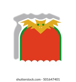 Vector illustration in flat design Halloween icon Vampire Bat