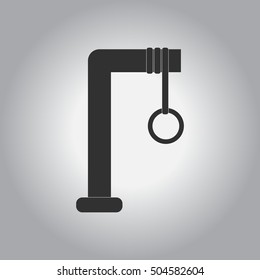 Vector illustration in flat design Halloween icon Gallows