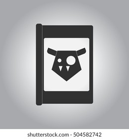 Vector illustration in flat design Halloween icon scary story book