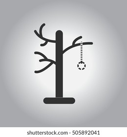 Vector illustration in flat design Halloween icon Gallows on a tree