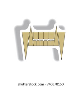 Vector illustration in flat design Halloween icon vampire jaw sticker