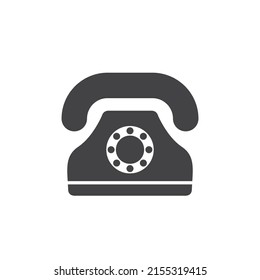 vector illustration of flat design home phone icon.
