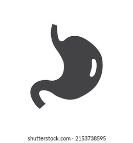 vector illustration of flat design human stomach or stomach icon.