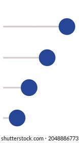 Ilustración vectorial de la plantilla de gráfico Lollipop de diseño plano. colores editables. 4000 x 4000 píxeles perfectos.