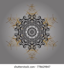 Vector illustration. Flat design. Vector nice snowflakes on colorful background. Snowflake icon, isolated.