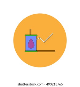 Vector illustration in flat design of oil world price progress statistic
