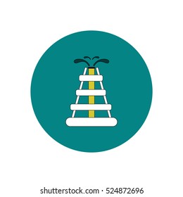 Vector illustration in flat design of oil rig