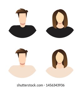 Vector illustration of flat design people avatars. - Vector
