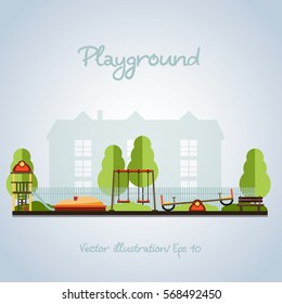 Vector illustration.  Flat Design. Playground.